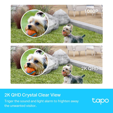 Caméra de sécurité tp-link tapo c420s1 (blanc, 2k qhd, ip65)