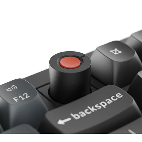 Clavier mécanique personnalisé filaire Keychron v6w-d1 8k qmk (noir, disposition américaine (qwerty), super rouge, 100%, LED RVB, pbt double-shot, échange à chaud, 8k, bouton)