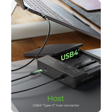 Icy box ib-4013mcl-c4 Duplicateur USB4® 4 baies (clones 1:3) station d'accueil (noir)