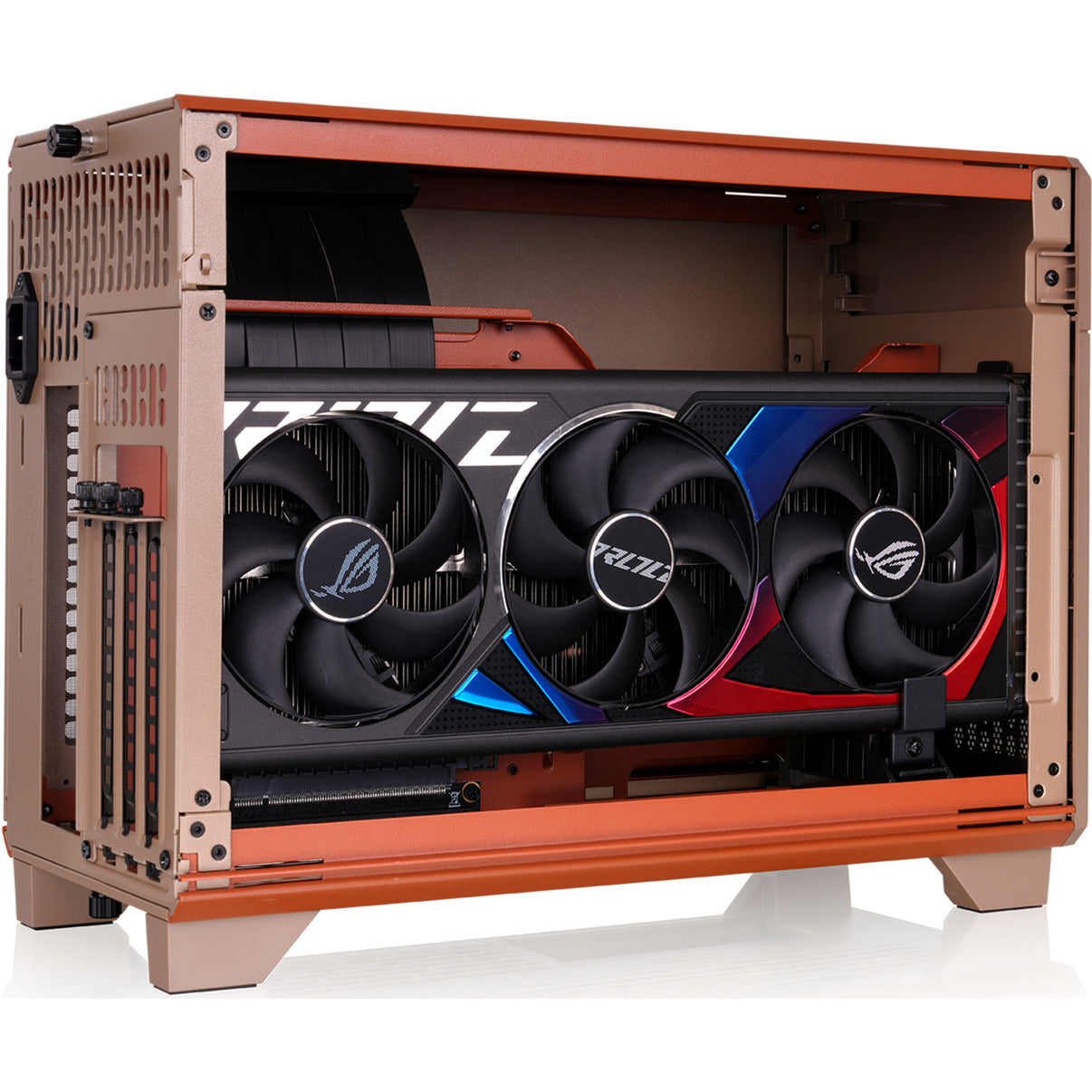 Thermaltake tr100 gravel sand mini tower behuizing (lichtbruin | 2x usb-a | 1x usb-c)