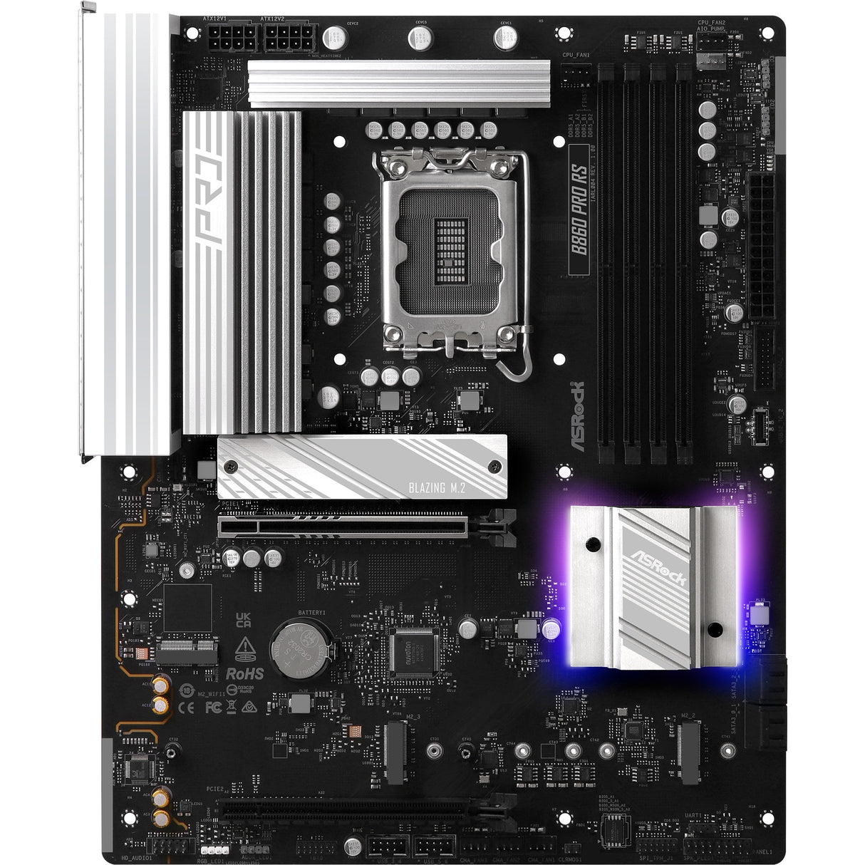 Carte mère Asrock B860 Pro RS Socket 1851 (RAID, 2,5 Go-LAN, Son, ATX)