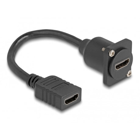 Delock câble HDMI de type D câble femelle vers femelle (noir, 20 cm)