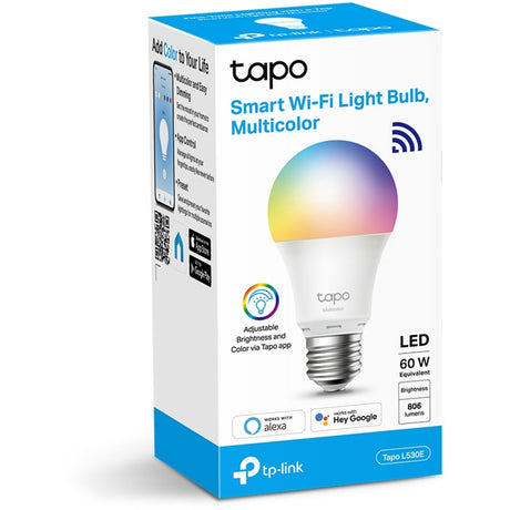 Lampe LED intelligente Tp-link tapo l530e e27 - grand raccord - couleur blanche - WiFi - 1 paquet