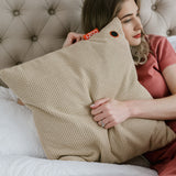 Coussin chauffant sans fil Cosy una tricoté 45 x 45 cm