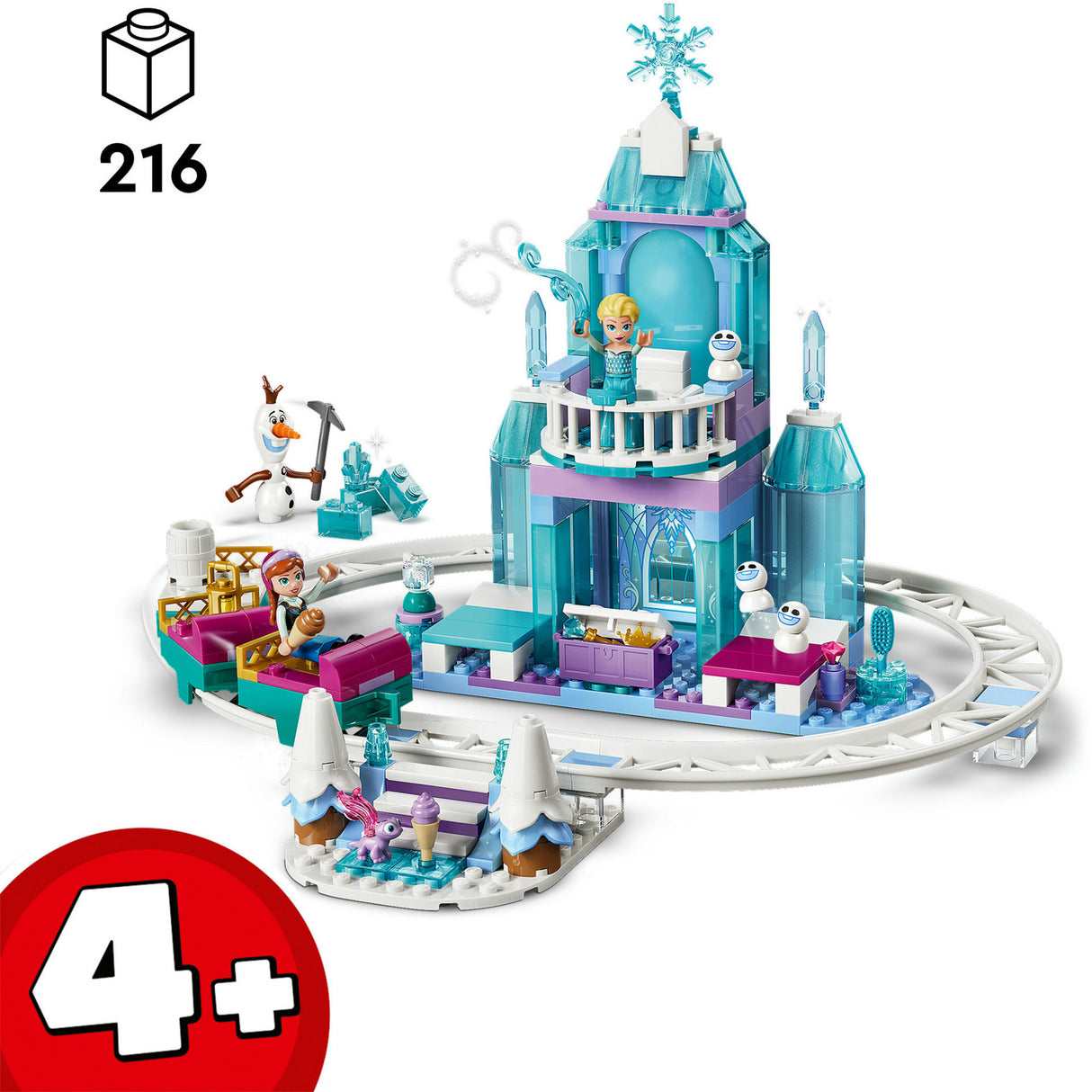 Lego Disney Princess 43281 Le château de glace et la balade sur neige d'Elsa