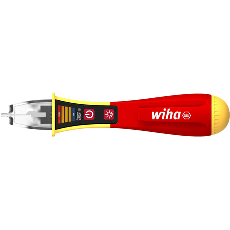 Wiha testeur de tension détecteur de volts, appareils de détection unipolaires 12 – 1 000 V AC (rouge jaune, avec 2 piles AAA)