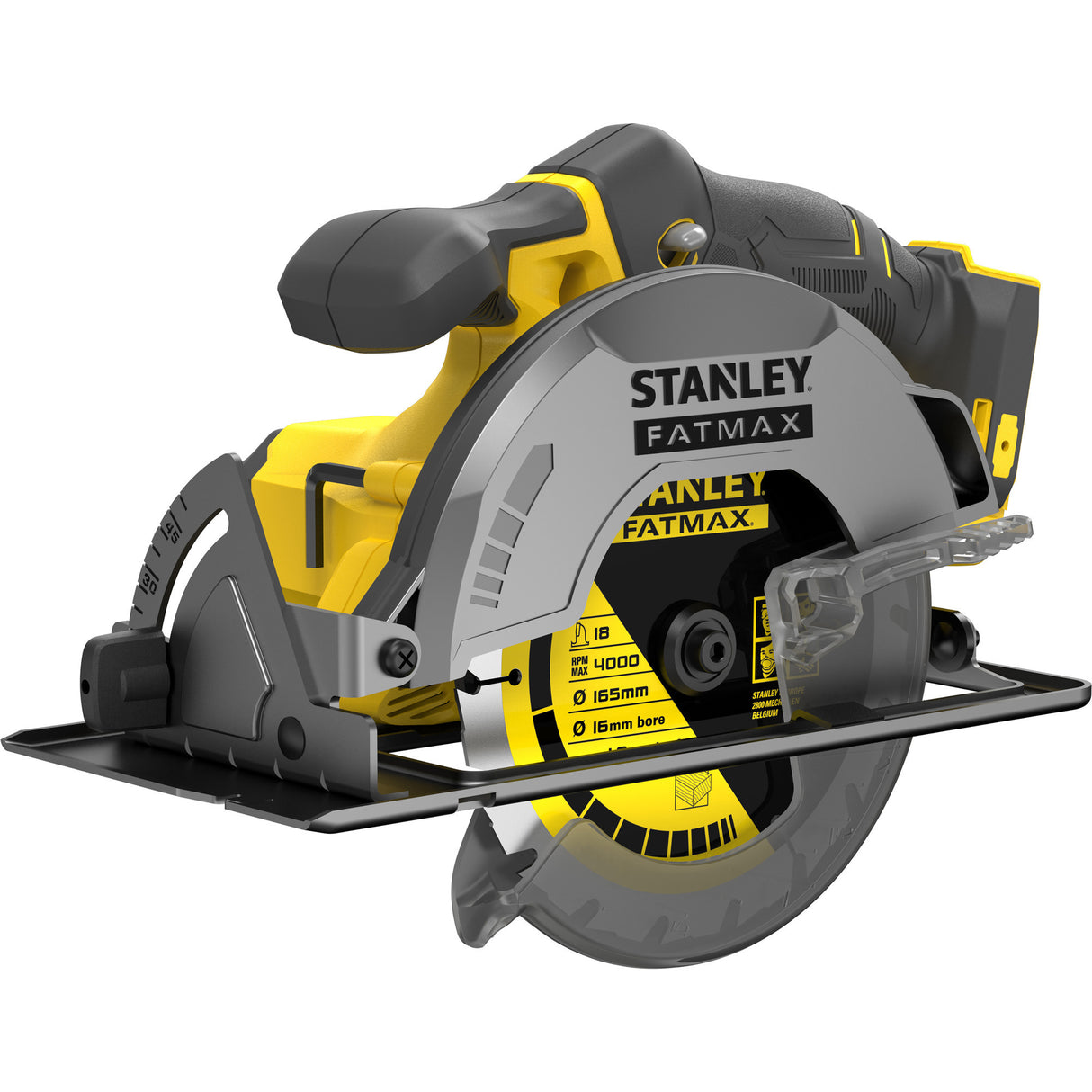 Scie circulaire manuelle Stanley fatmax v20 18v (noir jaune, batterie et chargeur non inclus)