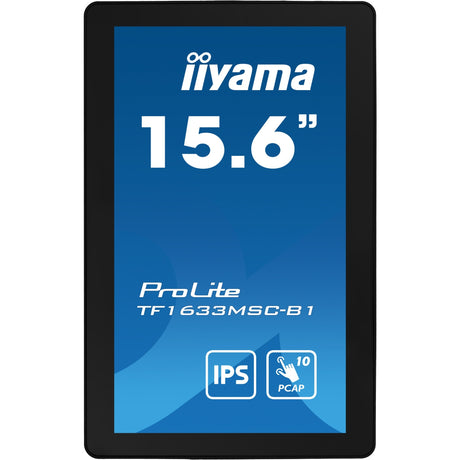 Moniteur à écran tactile Iiyama prolite tf1633msc-b1 15,6 (noir, HDMI, port d'affichage, 2x USB-A)