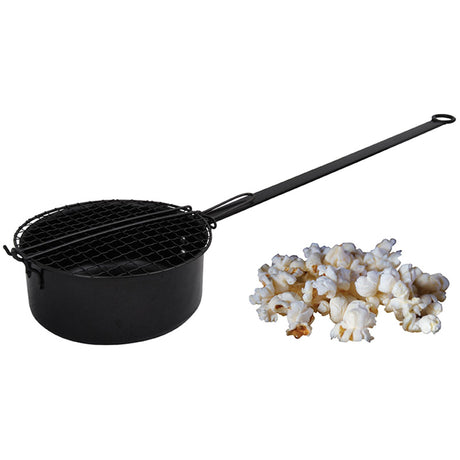 Poêle à pop-corn design Esschert 70x18x10cm en acier au carbone
