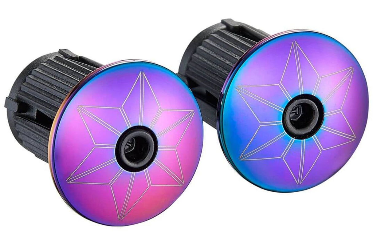 Supacaz Super sticky kush galaxy stuurlint zwart oil slick inclusief oil slick aluminium stuurplug