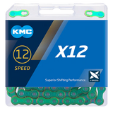 Chaîne Shimano kmc x12 cirée 126 maillons - vert aurore