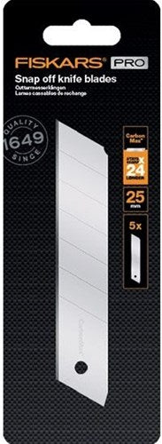 Fiskars carbonmax couteau sécable de rechange 25 mm, 5 pièces
