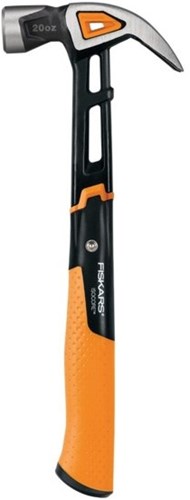 Fiskars série isocore - marteau de charpentier - 570 g - 34,2 cm - antidérapant