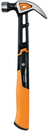 Fiskars série isocore - marteau à griffes - 16oz - poignée ergonomique - absorbant les chocs