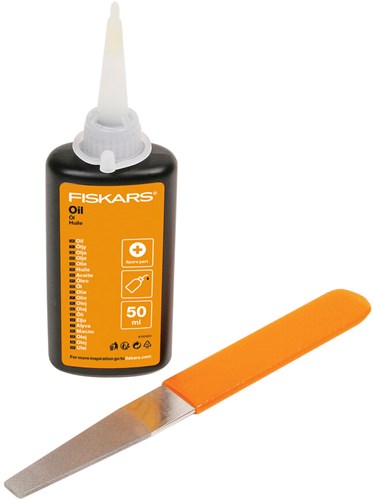 Ensemble d'outils d'entretien Fiskars - avec huile de polissage diamantée