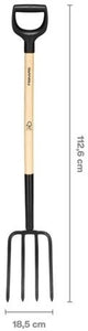 Fiskars fourchette à broche solide avec manche en bois fsc – 1070676