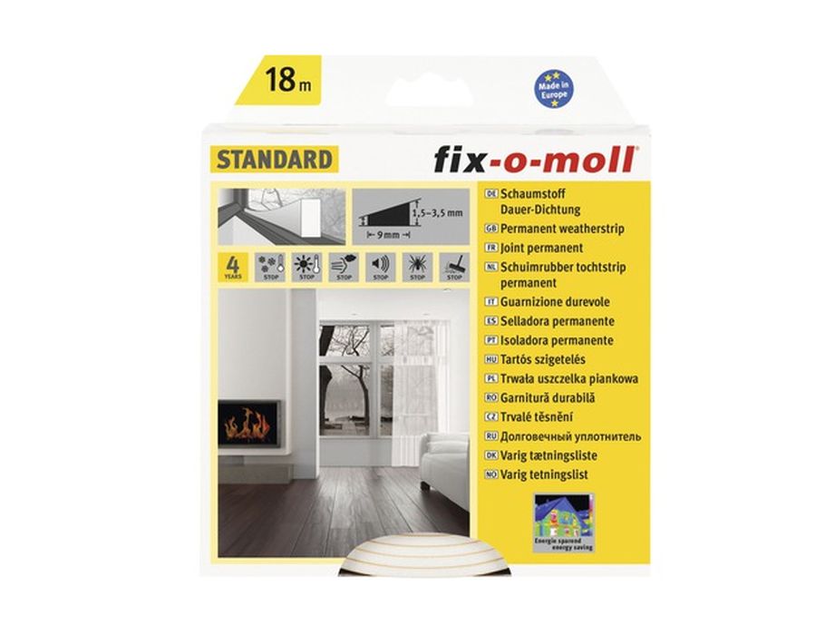 Fix-o-moll coupe-vent i-profile - 9 mm, 18m blanc