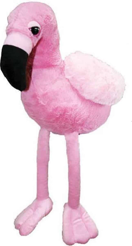 Van der Doelen peluche flamant rose 18 cm, agréable à câliner