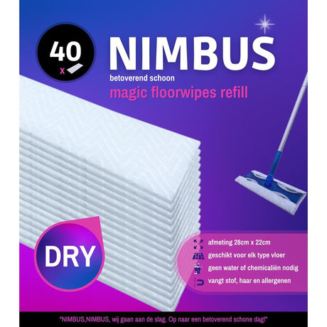 Recharge de serpillières magiques Nimbus 40 pièces 28x22 cm | 2 pièces