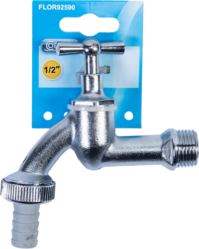 Robinet de vidange Cornat laiton 1 2 chromé mat - flor92590