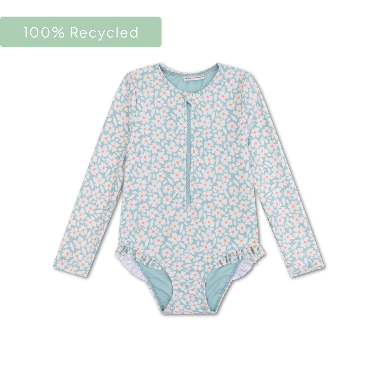S'épanouir | maillot de bain UV fille vert à manches longues