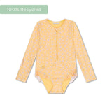 S'épanouir | maillot de bain UV fille jaune à manches longues