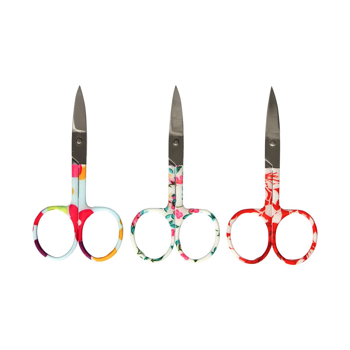 Ciseaux à ongles visage fleurs assorties présentoir 24 pièces
