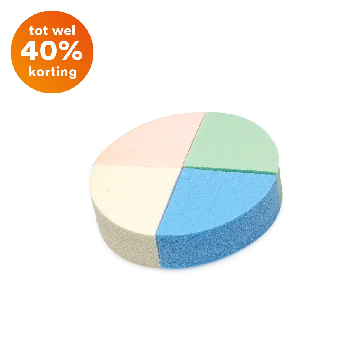 Ongles visage 4x éponge de maquillage multicolore sans blister