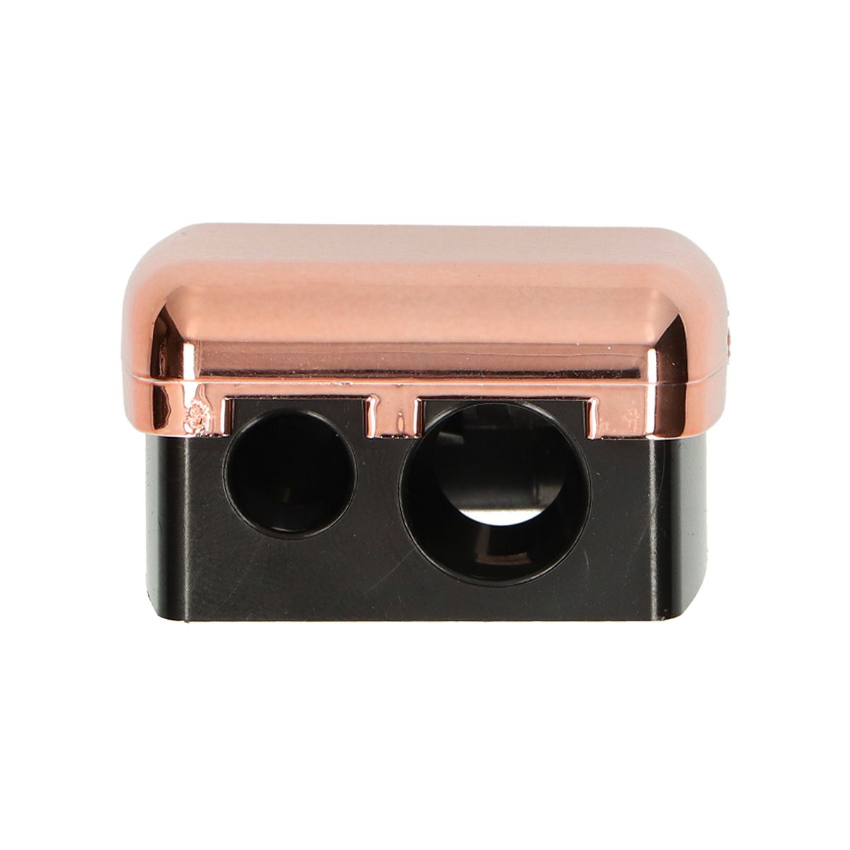Taille-crayon à ongles visage double or rose