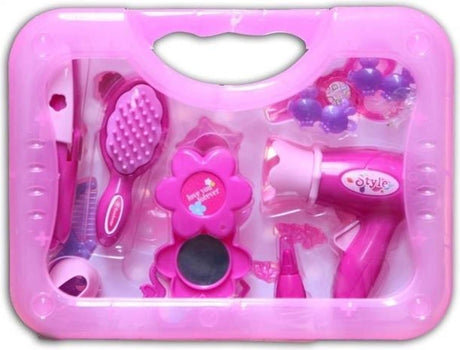 Étui pour sèche-cheveux Jonotoys avec de nombreux accessoires, 17 pièces