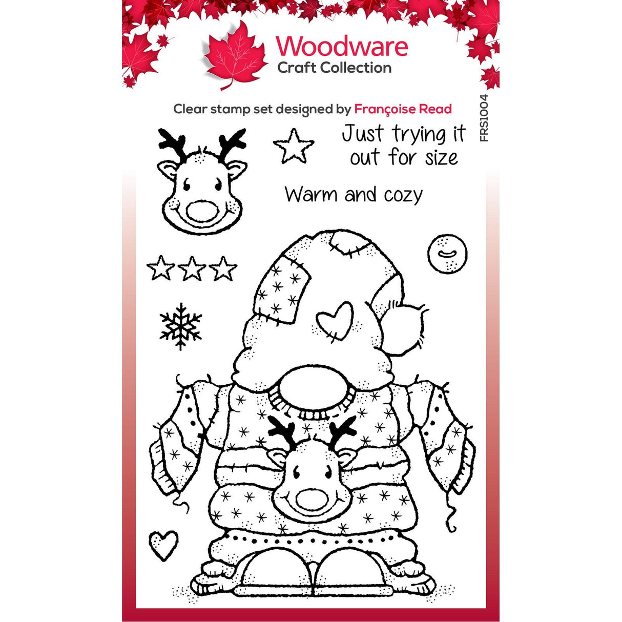 Woodware • clear singles stempels cozy gnome jumper