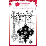 Articles en bois • Timbres simples transparents, boule d'hiver