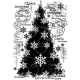 Woodware • clear singles stempels snow frosted tree