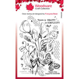 Woodware • clear singles stamp set sweet pea postcard