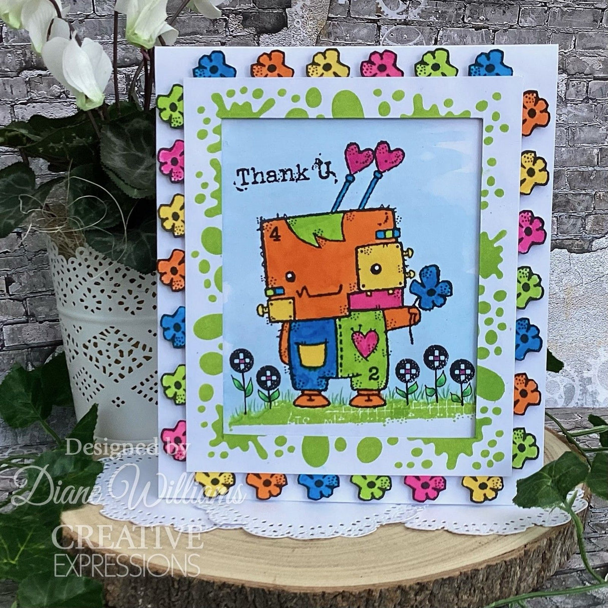 Woodware • clear singles thank you monster stamp set