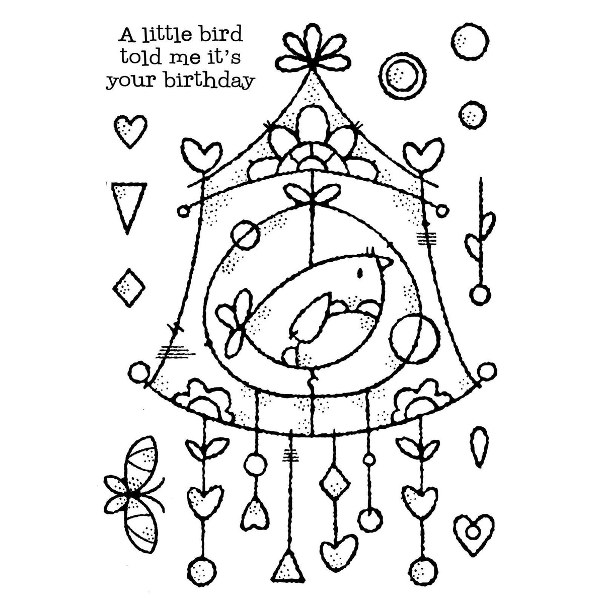 Articles en bois • Nichoir en fil de fer pour timbres simples transparents