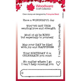 Woodware • clear singles stempel long tag wishes