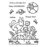 Articles en bois • Timbre simple clair Prairie de coq