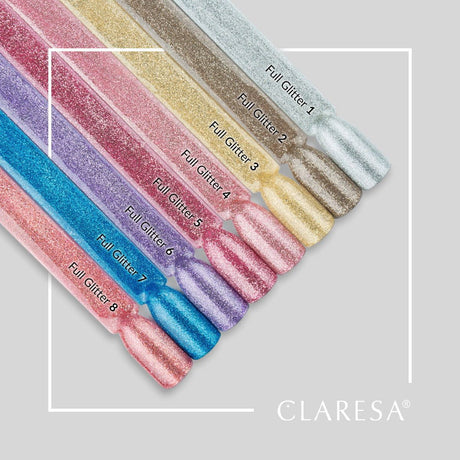 Claresa Vernis gel UV LED 5 ml Full Glitter 7 Bleu