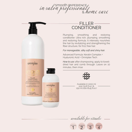 Farmavita omniplex conditionneur de remplissage expérience lisse 1000 ml