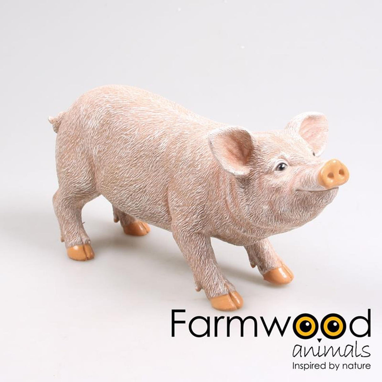 Statue de jardin animaux de ferme cochon debout 13x17x36cm