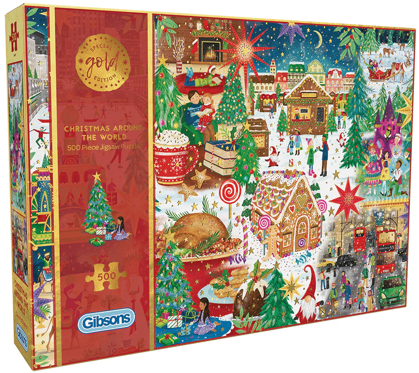 Intro Puzzle de Noël Gibson Noël autour du monde 500 pièces
