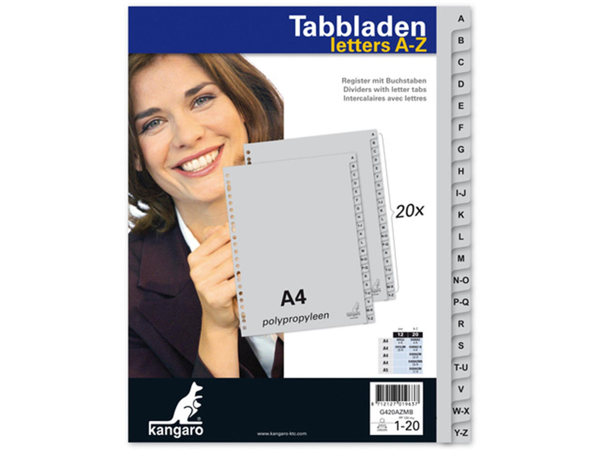 Onglets Imp a4 23 anneaux a-z plastique