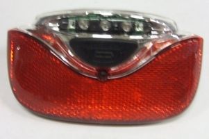 Gazelle Innergy Rear light - Red, Transparent, LED, 115x65mm, bicycle battery, suitable for Gazelle Innergy E -bikes