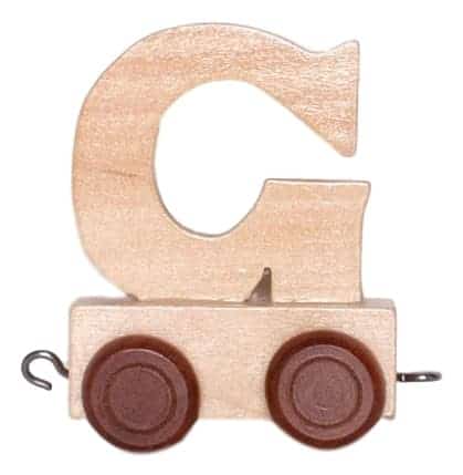 Bongers jouet en bois lettre g avec roues 6 cm de haut