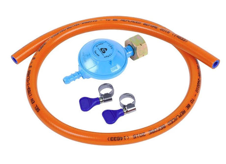 Kit d'installation tuyau gaz 150cm + régulateur de pression