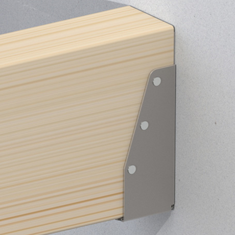 Gb balkdrager s-zl 46x96 dikte 1,5mm epoxy zwart etiket | 10 stuks - 095112
