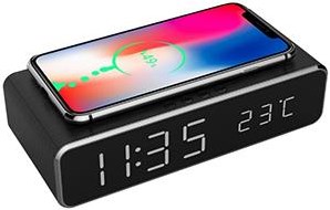 Réveil numérique Enzo Gembird avec fonction de chargement sans fil pour smartphone - 8140250