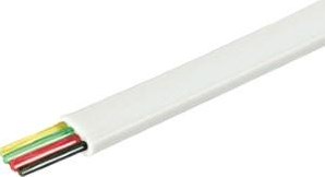 Cordon téléphonique Gembird 4 conducteurs plat blanc