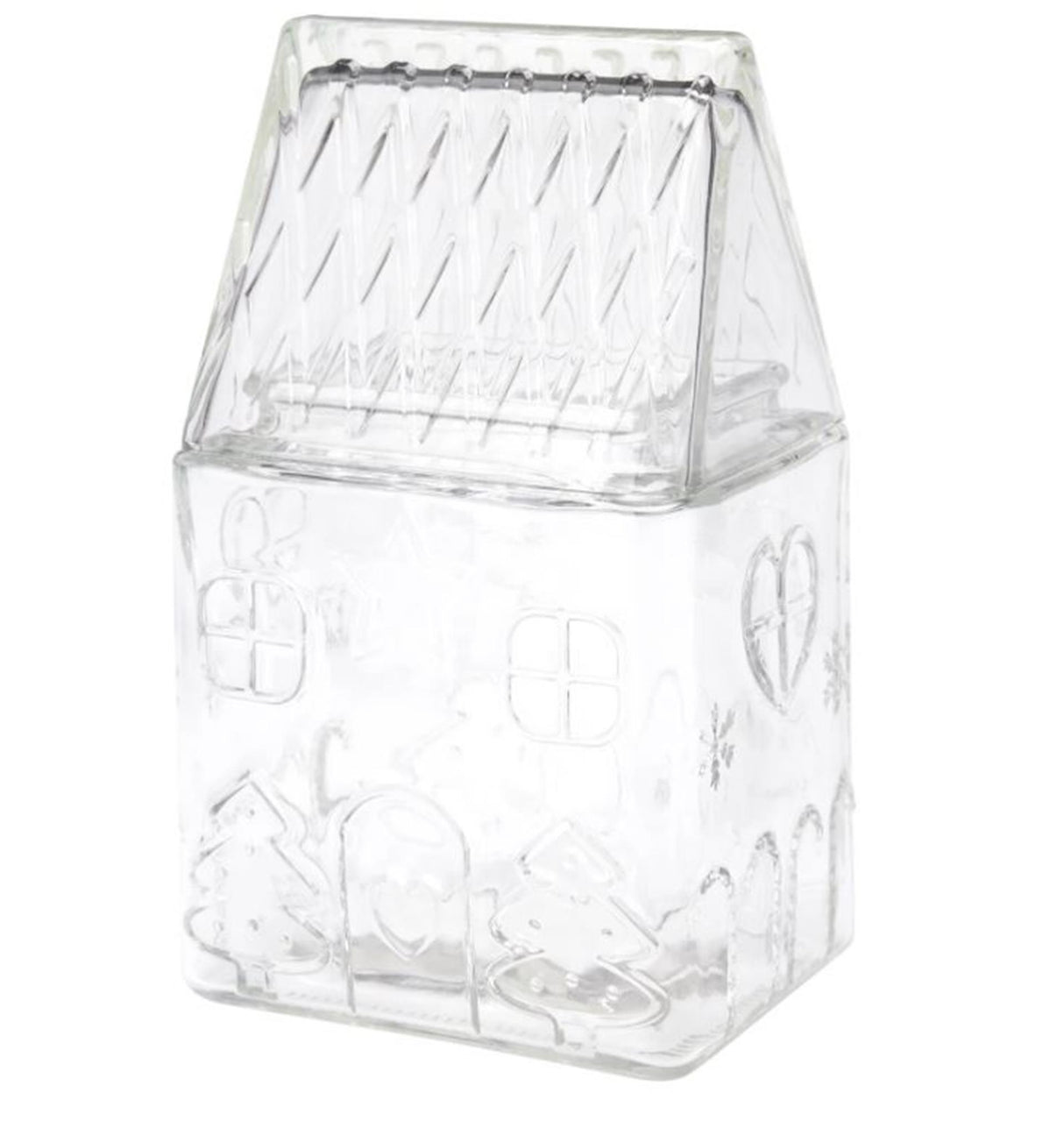 Pot de rangement en verre 1500ml, style maison, maison de noël